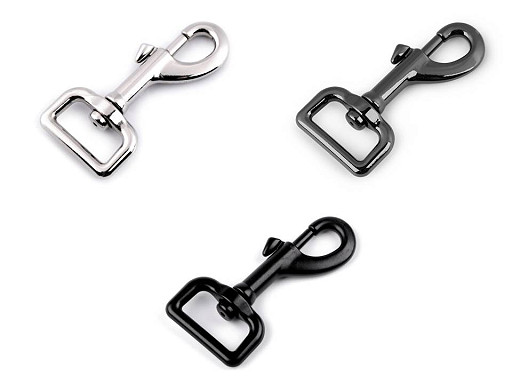 Nagy fém forgós karabiner 38 mm-es befűző 