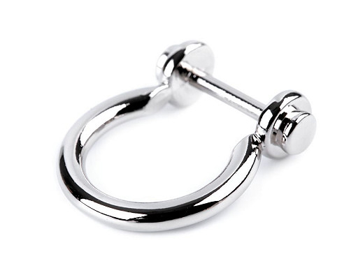 Fibbia di design, in metallo, per manico per borsetta, anello a D, dimensioni: 17 mm
