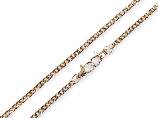 Flat handbag chain with carabiner, length 120 cm