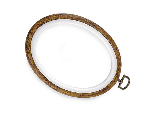 Cross Stitch / Embroidery Oval Frame to Hang 11x13.5 cm