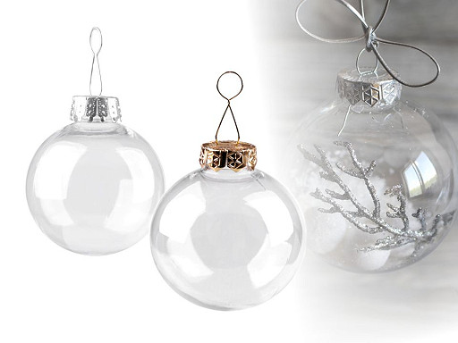 Weihnachtskugel transparent Ø6 cm