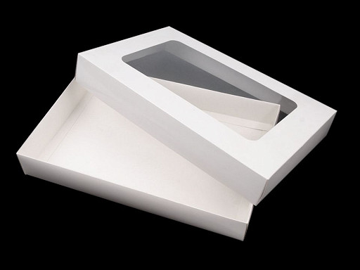 Caja de papel con ventana transparente