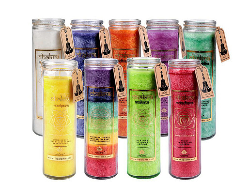 Chakra-Duftkerze im Glas groß 320 g
