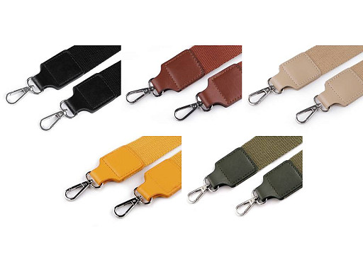 Textilní ucho / popruh na tašku s karabinami šíře 3,8 cm