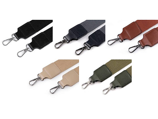 Textilní ucho / popruh na tašku s karabinami šíře 3,8 cm