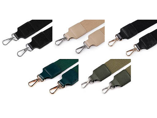 Textilní ucho / popruh na tašku s karabinami šíře 3,8 cm