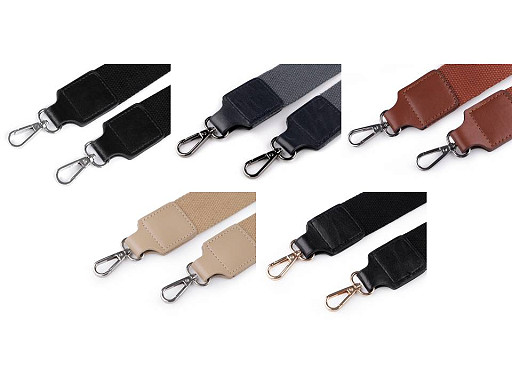 Textilní ucho / popruh na tašku s karabinami šíře 3,8 cm