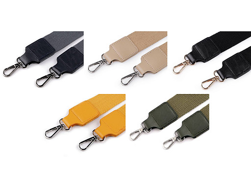 Textilné ucho / popruh na tašku s karabínami šírka 3,8 cm