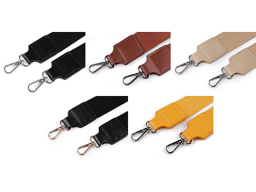 Textilné ucho / popruh na tašku s karabínami šírka 3,8 cm