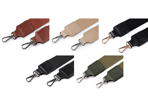Textilní ucho / popruh na tašku s karabinami šíře 3,8 cm