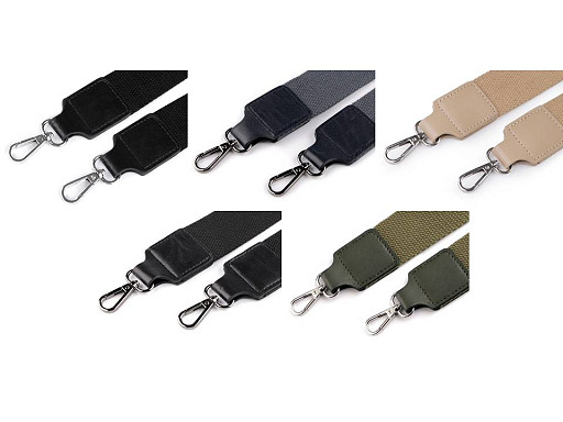 Textilní ucho / popruh na tašku s karabinami šíře 3,8 cm