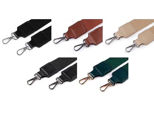 Textilní ucho / popruh na tašku s karabinami šíře 3,8 cm