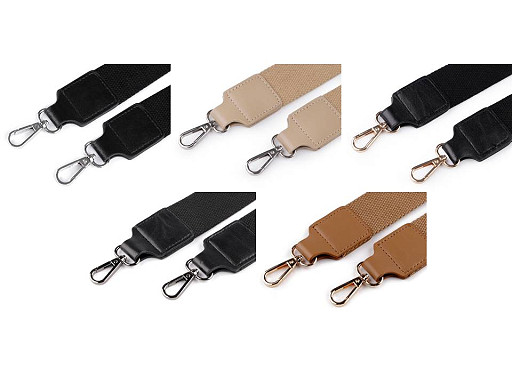 Textilné ucho / popruh na tašku s karabínami šírka 3,8 cm