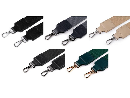 Correa con mosquetones para bolso, ancho 3,8 cm