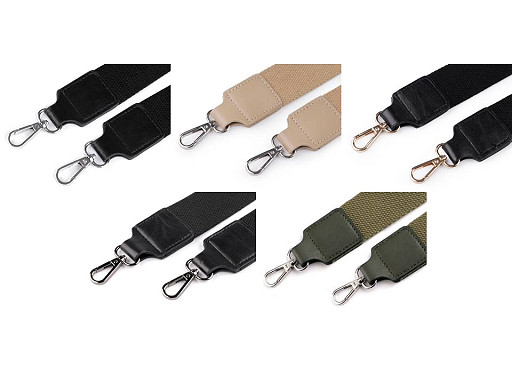 Textilní ucho / popruh na tašku s karabinami šíře 3,8 cm