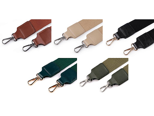 Textilní ucho / popruh na tašku s karabinami šíře 3,8 cm