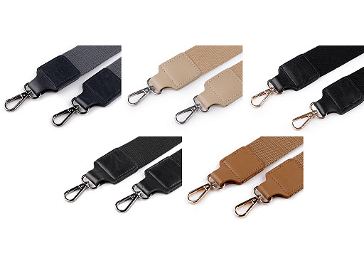 Textilné ucho / popruh na tašku s karabínami šírka 3,8 cm