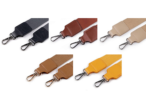 Textilní ucho / popruh na tašku s karabinami šíře 3,8 cm
