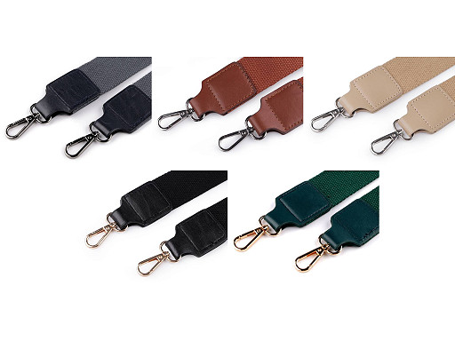 Textil táskafül / heveder karabinerrel szélessége 3,8 cm
