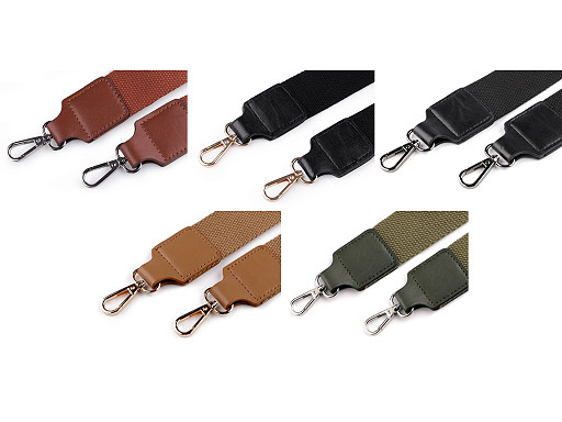 Textilní ucho / popruh na tašku s karabinami šíře 3,8 cm