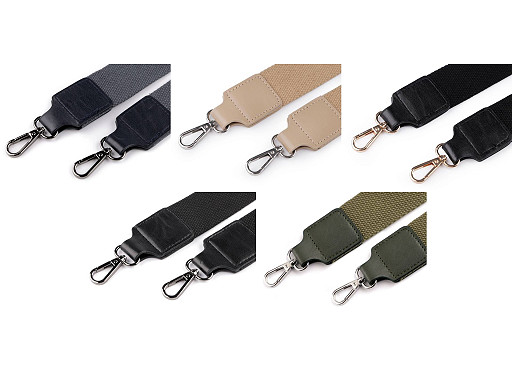 Textil táskafül / heveder karabinerrel szélessége 3,8 cm