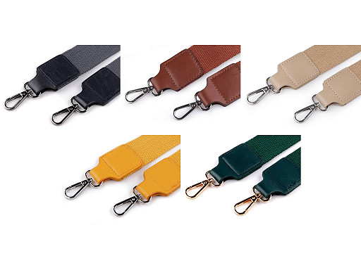 Textilné ucho / popruh na tašku s karabínami šírka 3,8 cm