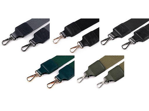 Textilní ucho / popruh na tašku s karabinami šíře 3,8 cm