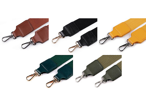  Ucho do torby tekstylne z karabińczykami szerokość 3,8 cm