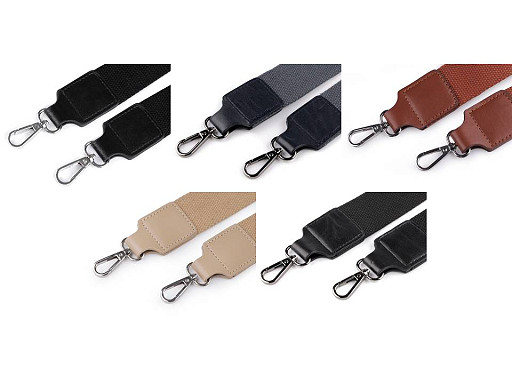 Correa con mosquetones para bolso, ancho 3,8 cm