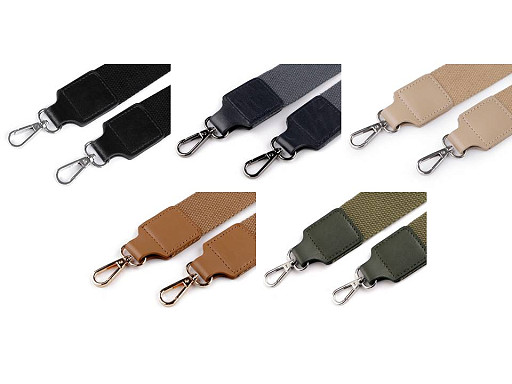 Correa con mosquetones para bolso, ancho 3,8 cm