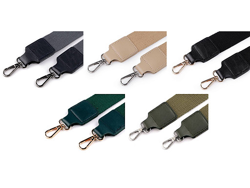 Textil táskafül / heveder karabinerrel szélessége 3,8 cm