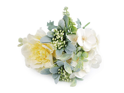 Bouquet di fiori artificiali, con piccola peonia