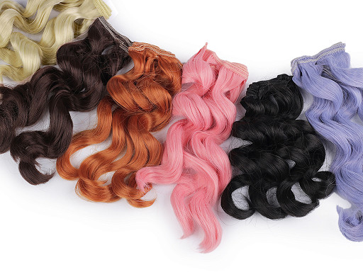 Capelli per bambole, lunghezza: 25 cm, ondulati