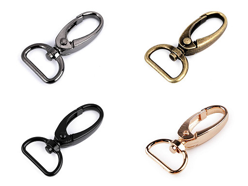 Fém forgós karabiner 20 mm-es befűző