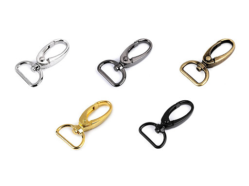 Fém forgós karabiner 20 mm-es befűző