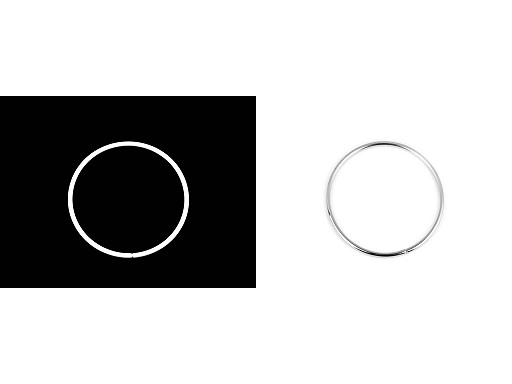 Kovový kruh svařený Ø8 cm lakovaný