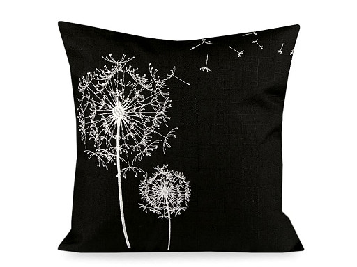 Pillow / Cushion with Embroidery 43x43 cm Dandelions