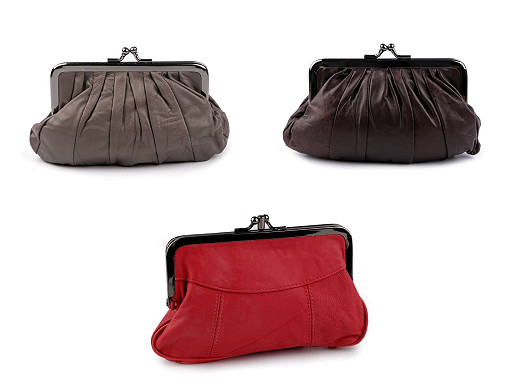 Portafoglio da donna in pelle, dimensioni: 10 x 17 cm