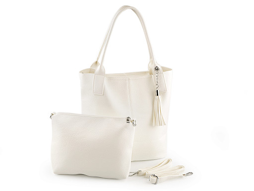 Große 2in1 Handtasche mit Quaste, 38 x 33 cm