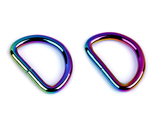 Half ring / D-ring width 25 mm , Rainbow