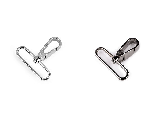 Metallkarabiner mit Wirbel, Durchzug 50 mm