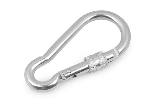 Porte-clés mousqueton avec anneau en D