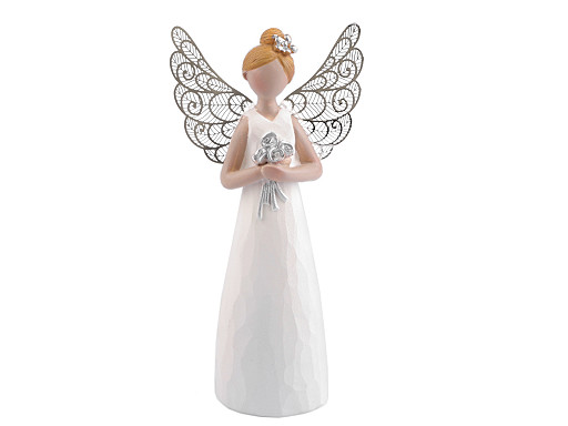 Aniołek dekoracja z ażurowymi skrzydłami