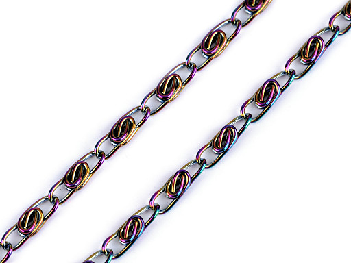 Rainbow Metal Chain width 4 mm 