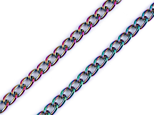 Rainbow Metal Chain width 6 mm 