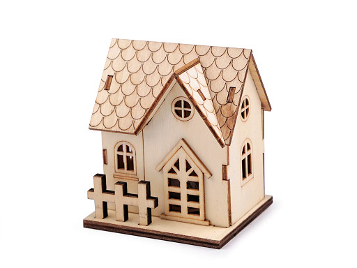 Decorative Wooden Light-up House