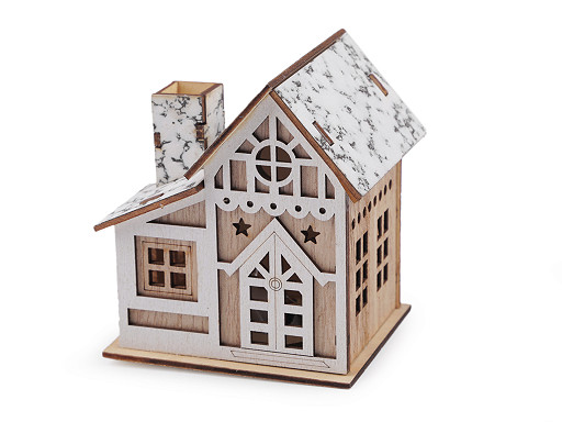 Decorative Wooden Light-up House