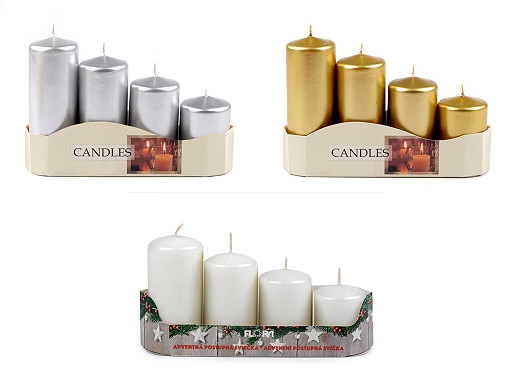 Adventní svíčky sestupné Ø5 cm