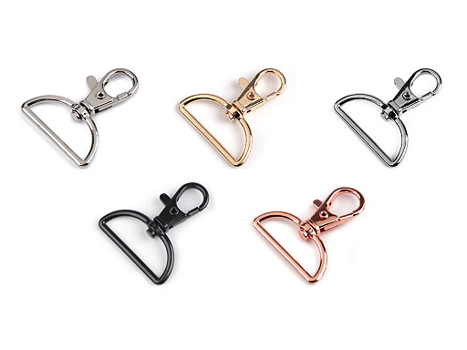 Fém forgós karabiner szélesség 30 mm-es befűző