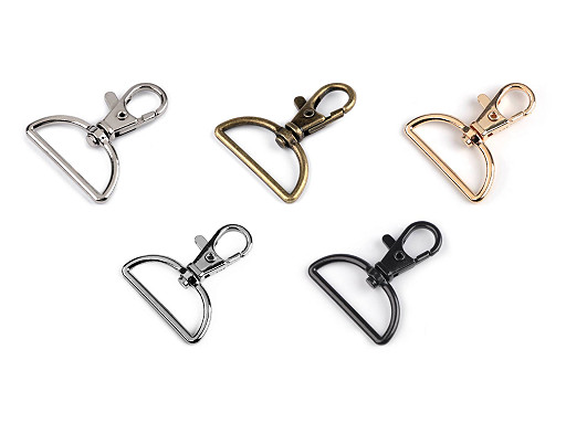 Fém forgós karabiner szélesség 30 mm-es befűző